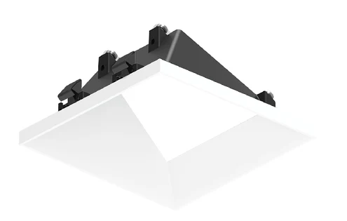 NORA Lighting NAPT-3SWWMPW/CL 3" Apollo Square Trimless Wall Wash Trim with Clear Lens, Matte Powder White Finish