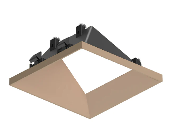 NORA Lighting NAPT-3SWWWD 3" Apollo Square Trimless Wall Wash Trim Wheat Diffused Finish