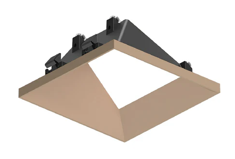 NORA Lighting NAPT-3SWWWD/CL 3" Apollo Square Trimless Wall Wash Trim with Clear Lens, Wheat Diffused Finish