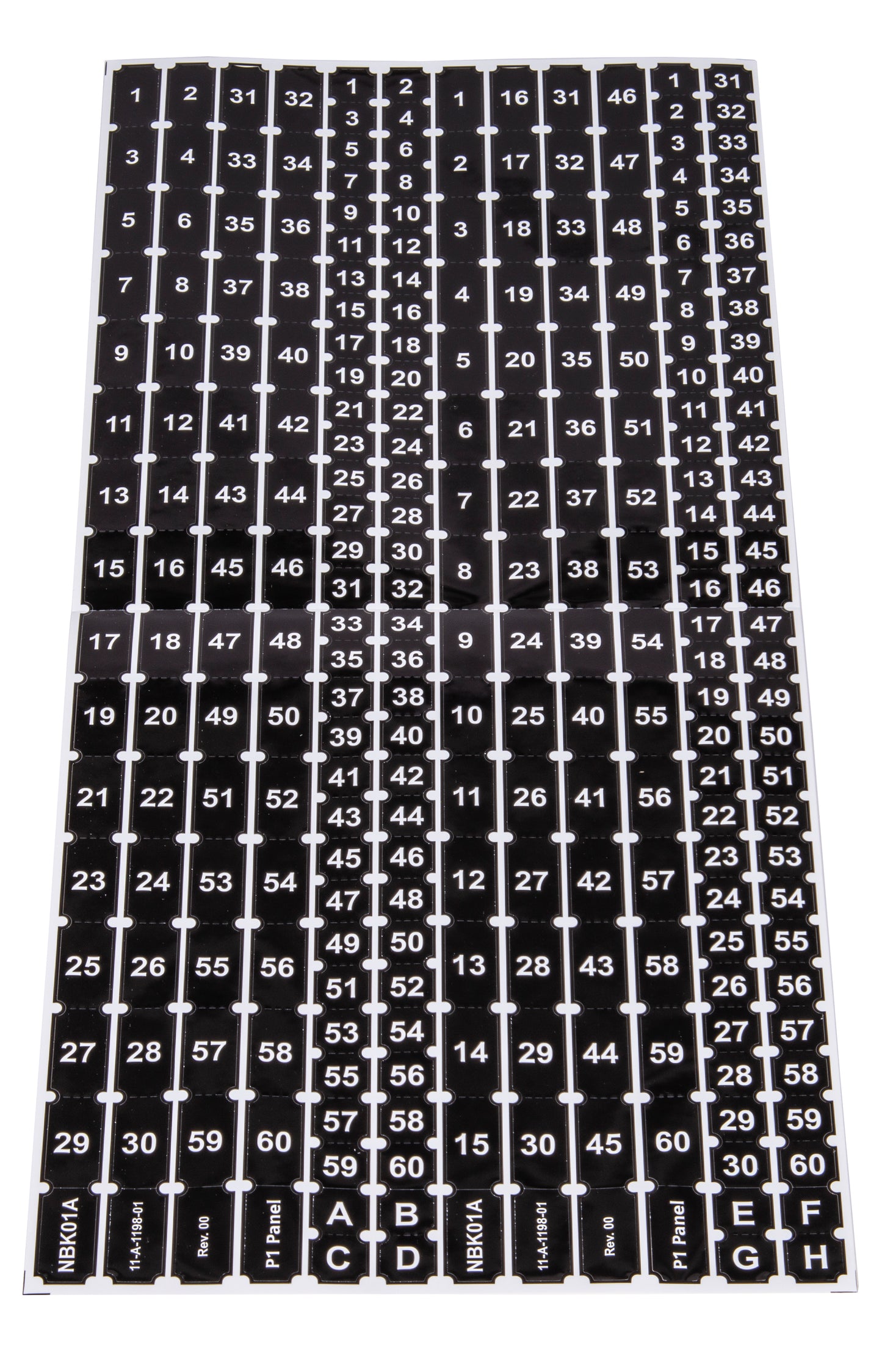 Siemens NBK01A Stick-on Numbers 1 Thru