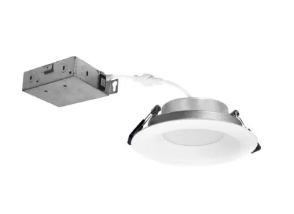 Nora Lighting NCSC-R4D1TWMPW 4" Contractor Series Can-less LED Downlight with Deep Reflector, Selectable CCT, Matte Powder White (12-Pack)