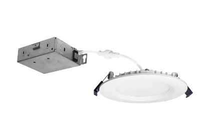 Nora Lighting NCSC-R4W2TWMPW 4" Contractor Series Can-less LED Downlight with Regressed Baffle, Selectable CCT, Matte Powder White (12-Pack)