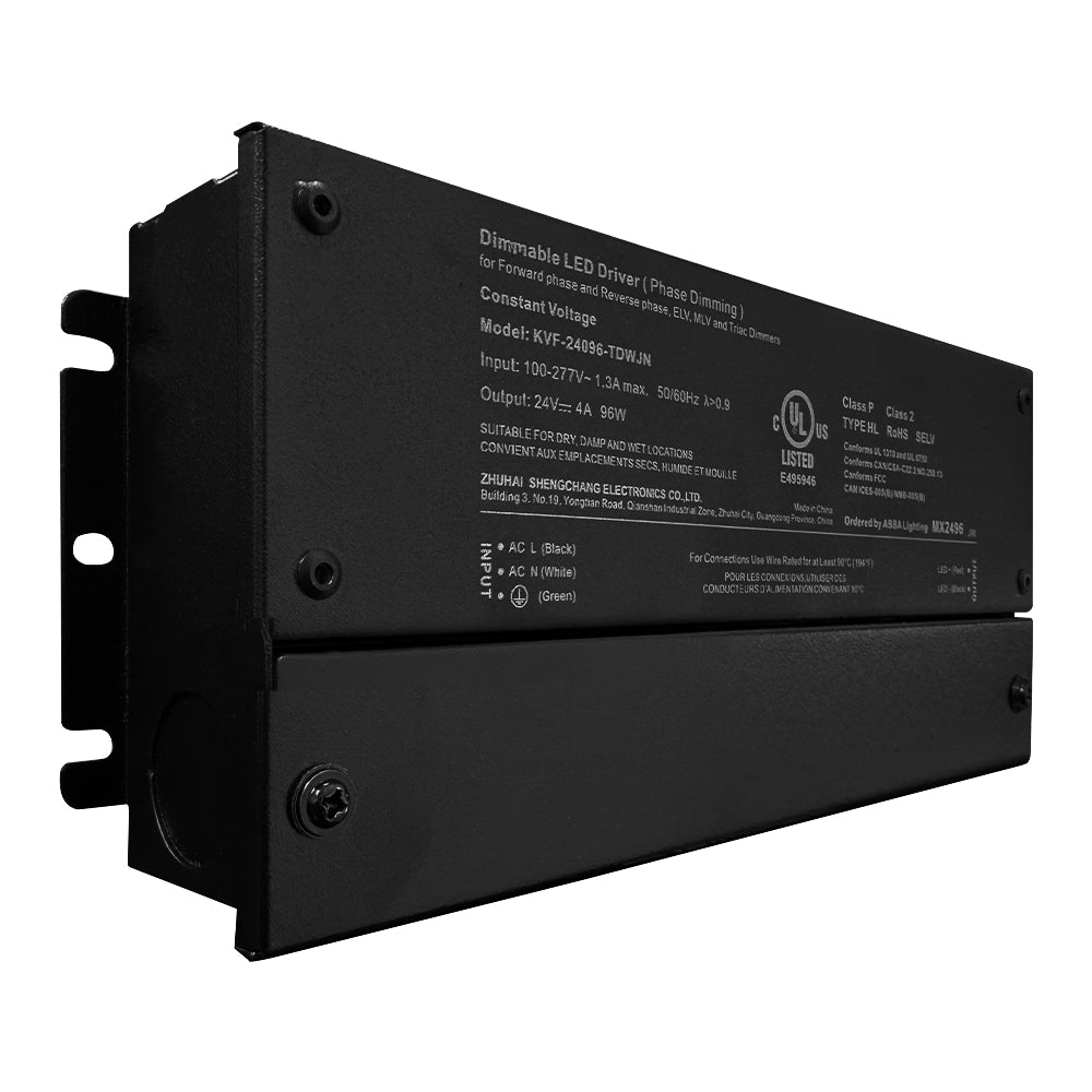 ABBA Lighting USA MX2496 96W Low Profile Aluminum DC Transformer