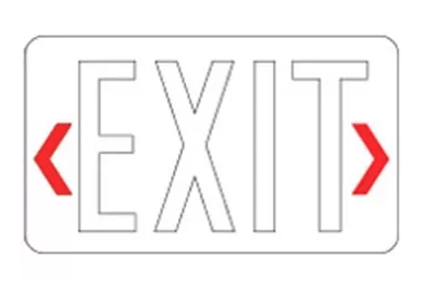 Nora Lighting NEXC-R Replacement Chevron for Edge-lit Exit Sign, Red Directional Arrows, Set of 2, Compatible with Nora Edge-lit Models