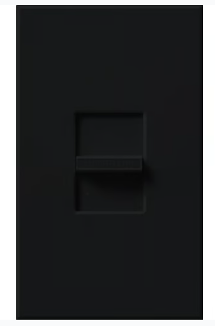 Lutron NF-10-BL Nova 120V / 16A Fluorescent 3-Wire / Hi-Lume LED Single Pole Slide-to-Off Dimmer, Black Finish