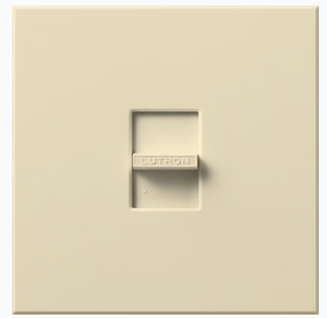 Lutron NF-20-277-BE Nova 277V / 20A Fluorescent Single Pole Slide-to-Off Dimmer, Beige Finish