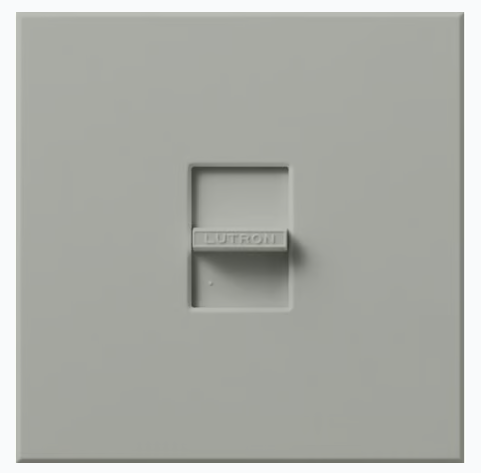 Lutron NF-20-277-GR Nova 277V / 20A Fluorescent Single Pole Slide-to-Off Dimmer, Gray Finish