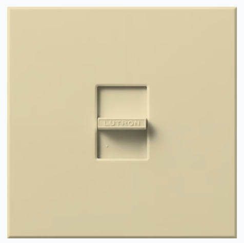 Lutron NF-20-IV Nova 120V / 20A Fluorescent Single Pole Slide-to-Off Dimmer, Ivory Finish