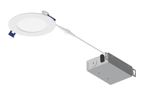 Nora Lighting NFLAT-R4TWMPWLE4 4 Inch FLAT Non-Metallic Can-less LED Downlight, Watt 10, Lumens 700lm