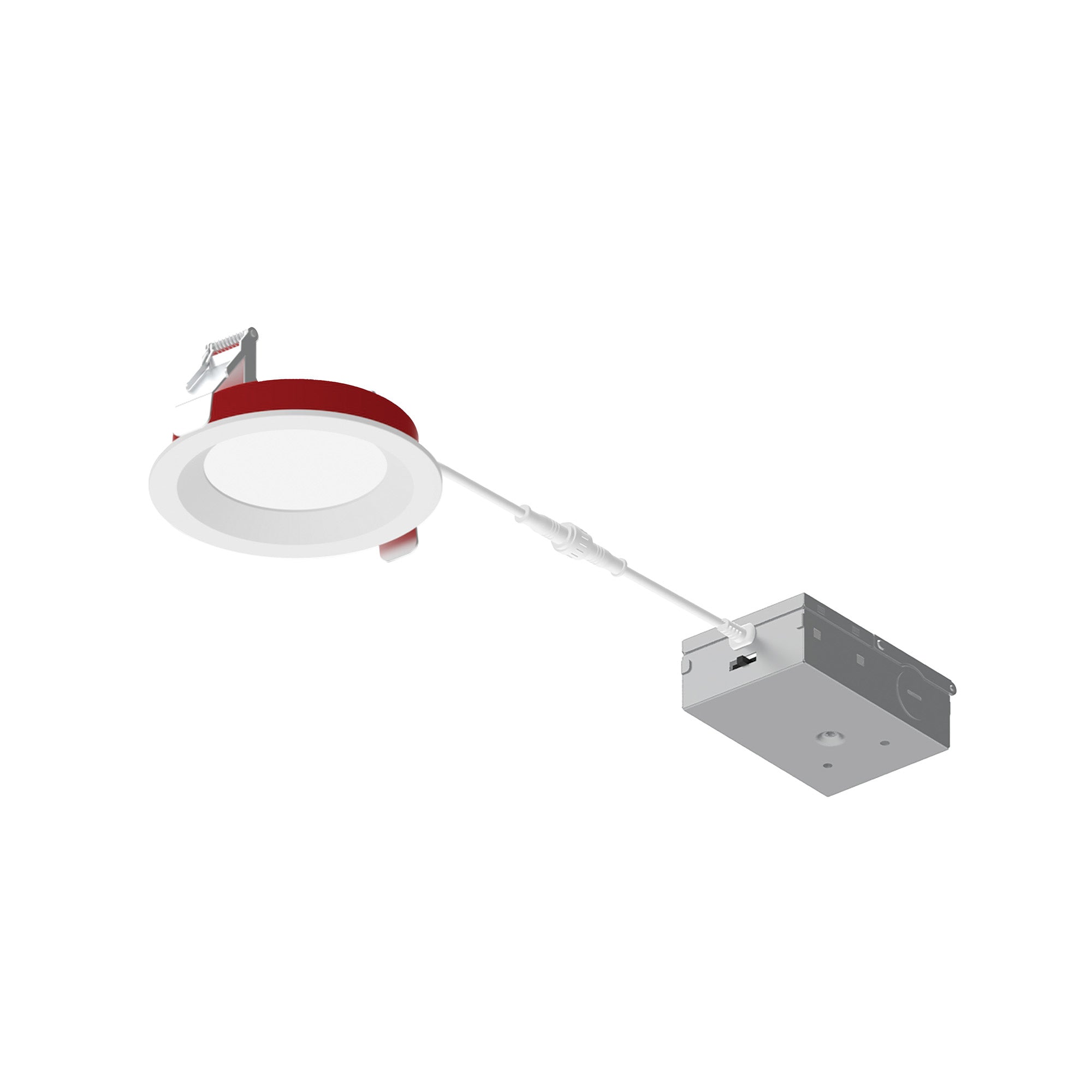 Nora Lighting NFRC-R6W3TWMPW 6" Fire Rated Canless Regressed LED Downlight - Finish: Matte Powder White