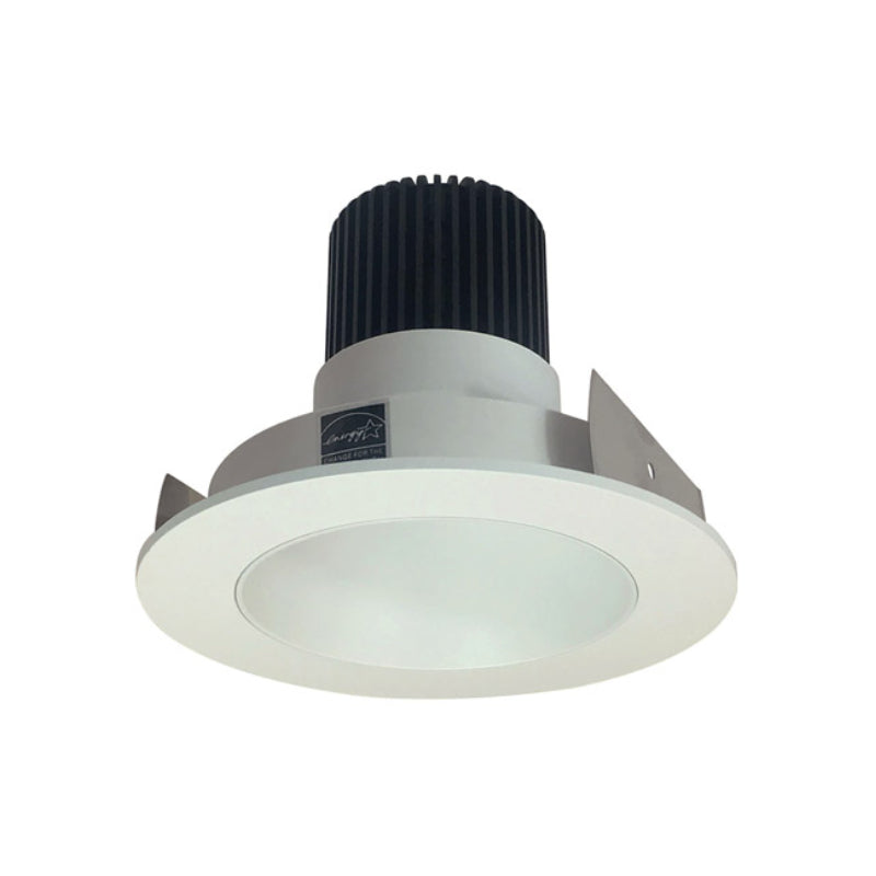 Nora Lighting NIO-4RNDCCDXWW/HL 4" Iolite PLUS Recessed Light With Round Deep Cone Reflector - CCT: Comfort Dim (3100K-1800K) - Reflector Finish: White - Flange Finish: White