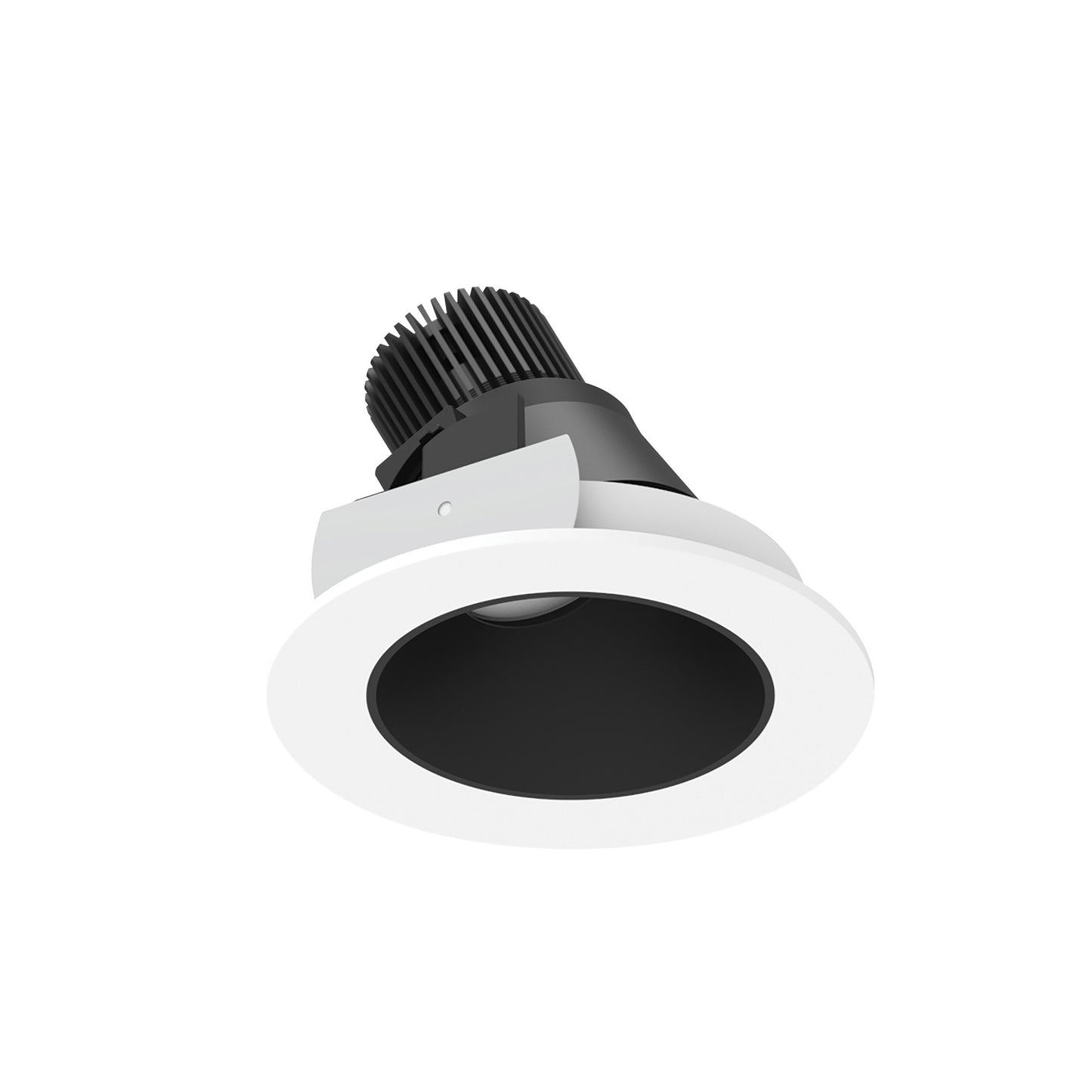 Nora Lighting NIO-4RSLA35XBMPW/10 4" Iolite LED Round Adjustable Slot - Lumens: 1000lm - CCT: 3500K - Finish: Black / Matte Powder White