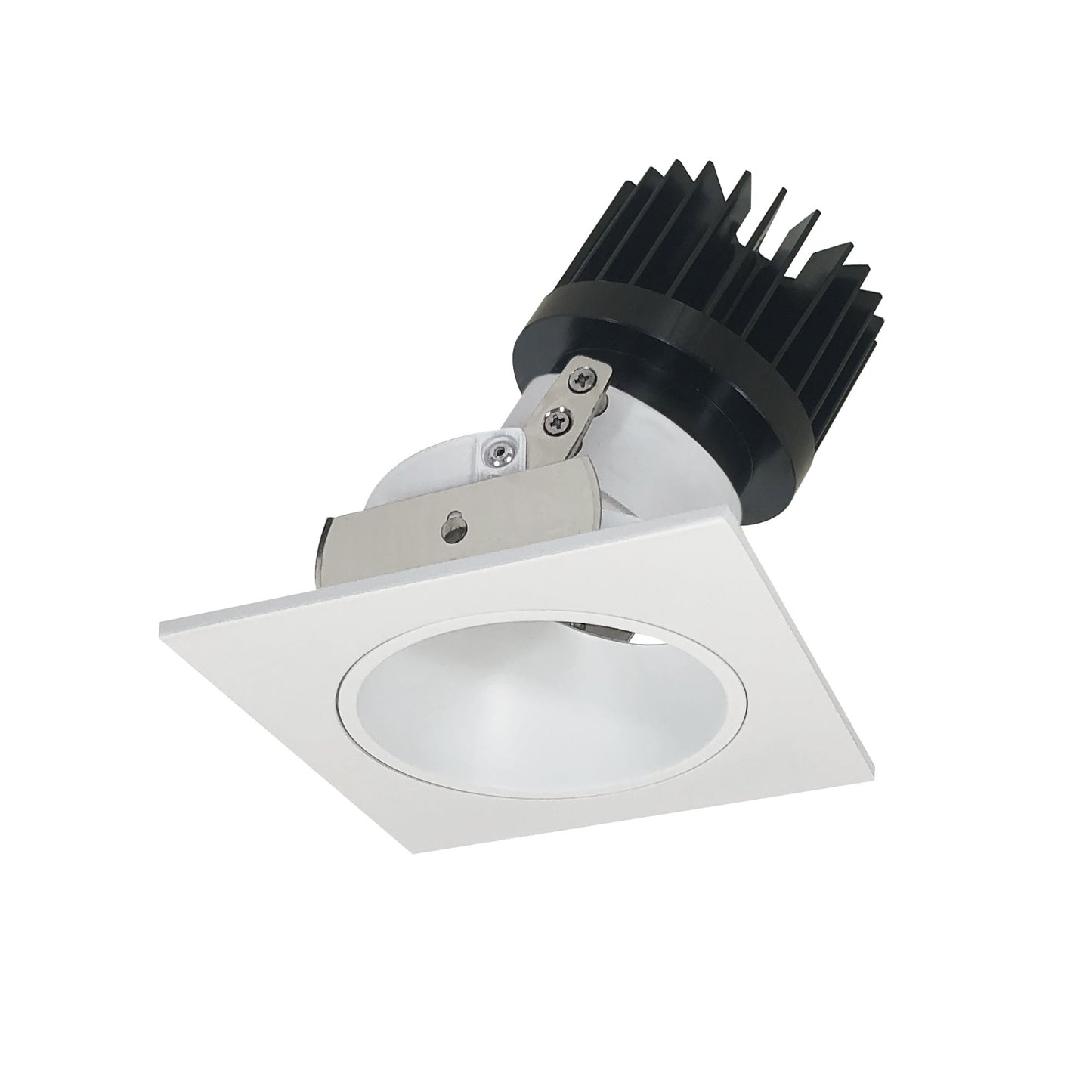 Nora Lighting NIO-4SDCDXMPW/HL 4" Iolite LED Square Adjustable Reflector with Round Aperture - High Lumens - CCT: Comfort Dim (3100K-1800K) - Finish: Matte Powder White