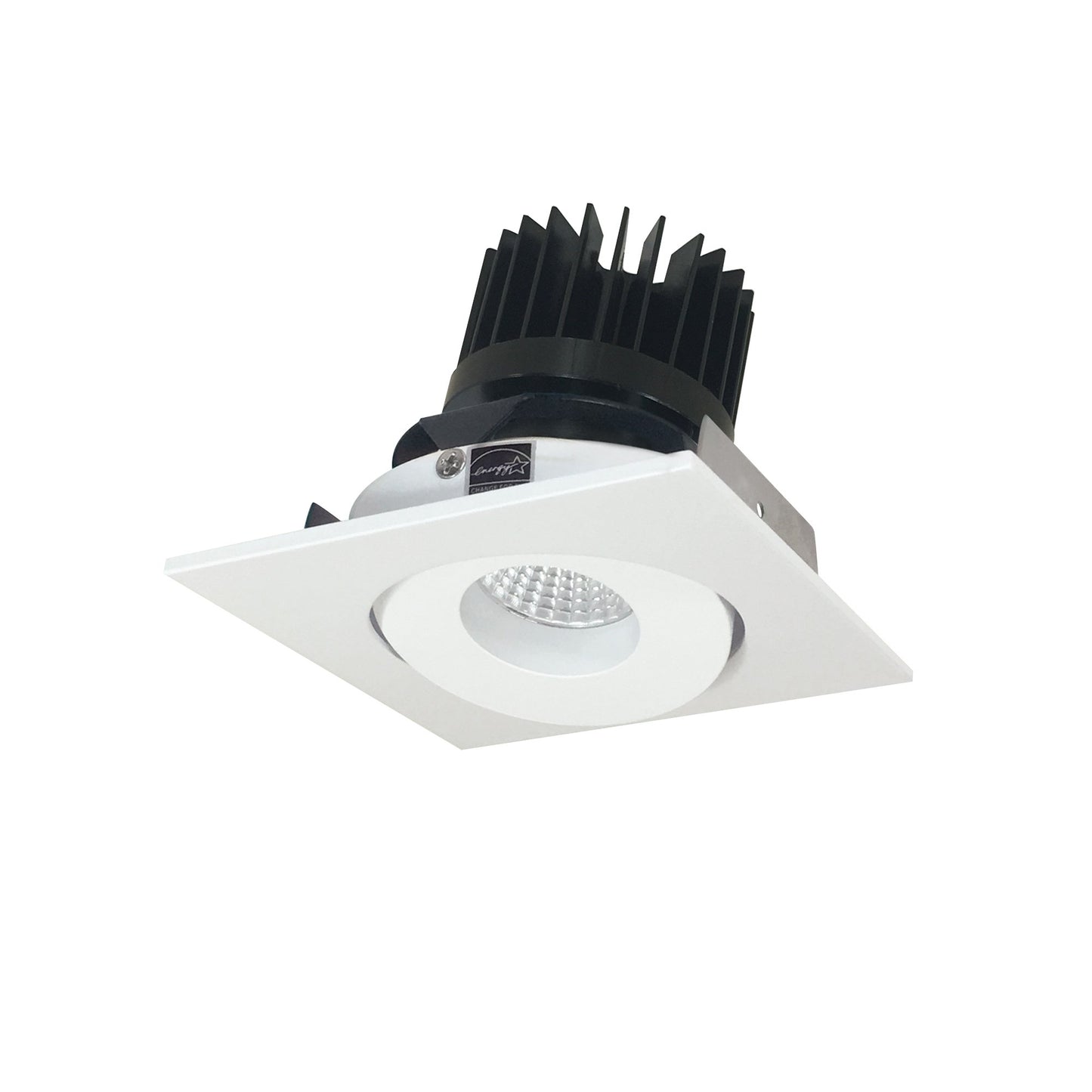 Nora Lighting NIO-4SGCDXMPW/HL 4" Iolite LED Square Adjustable Gimbal - High Lumens - CCT: Comfort Dim (3100K-1800K) - Finish: Matte Powder White