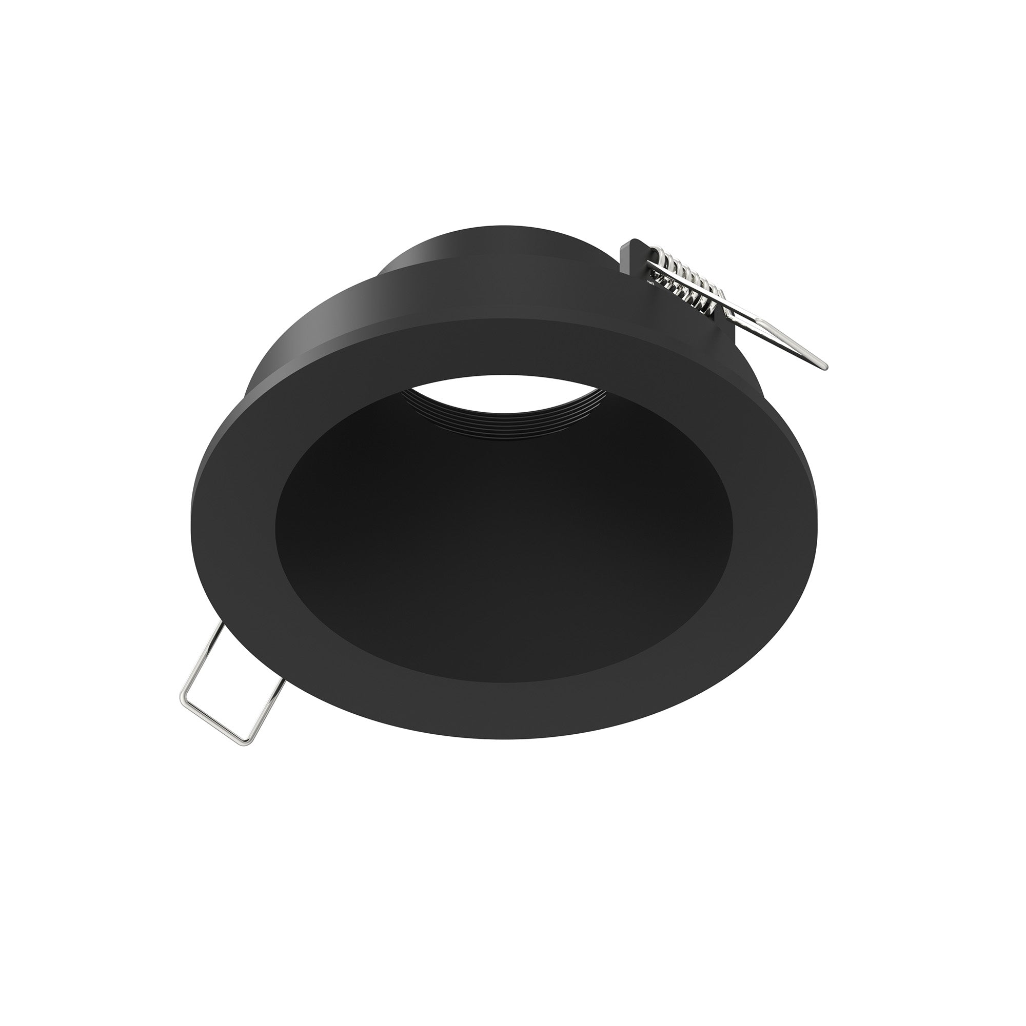 Nora Lighting NIOC-4RNDCBB 4" Iolite Can-less Round Downlight Trim - Black Reflector / Black Flange