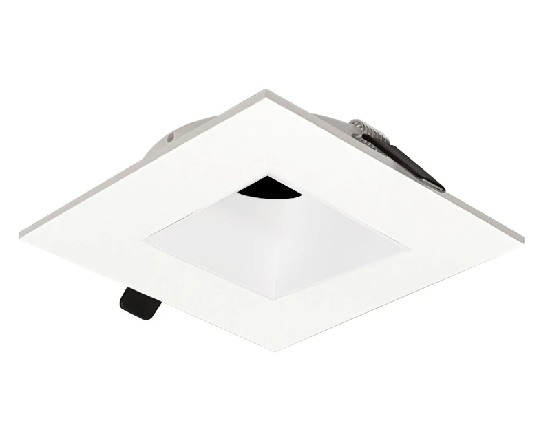 Nora Lighting NIOC-4SNDSQBB 4 Inch Iolite Can-less Square Downlight Trim, Black finish