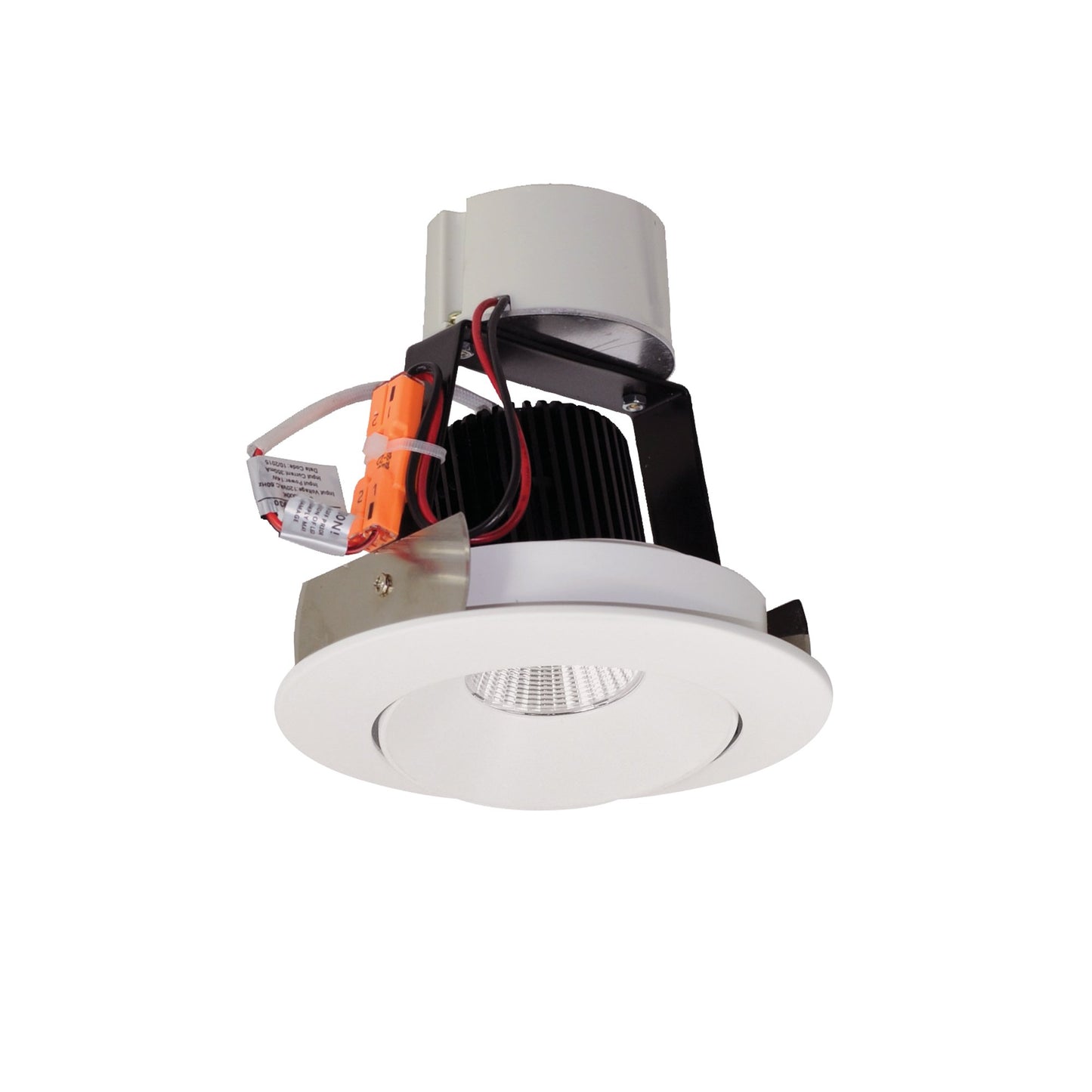 Nora Lighting NIR-4RC40XMPW/10 4" Iolite LED Round Adjustable Cone Retrofit Downlight - 1000lm - CCT: 4000K - Finish: Matte Powder White Reflector / Matte Powder White Flange