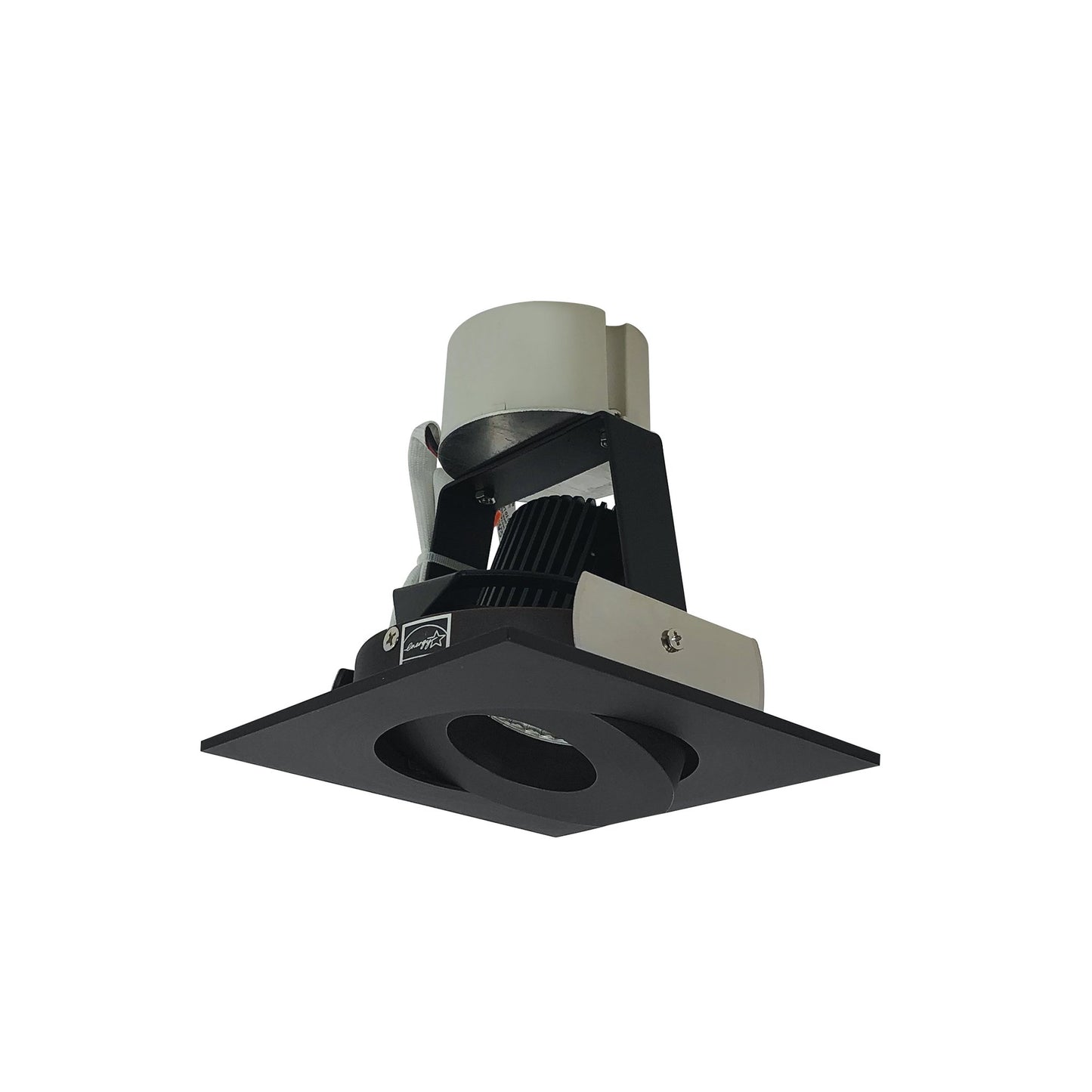 Nora Lighting NIR-4SG35XBB/10 4" Iolite LED Square Adjustable Gimbal Retrofit Downlight - 1000lm - CCT: 3500K - Finish: Black