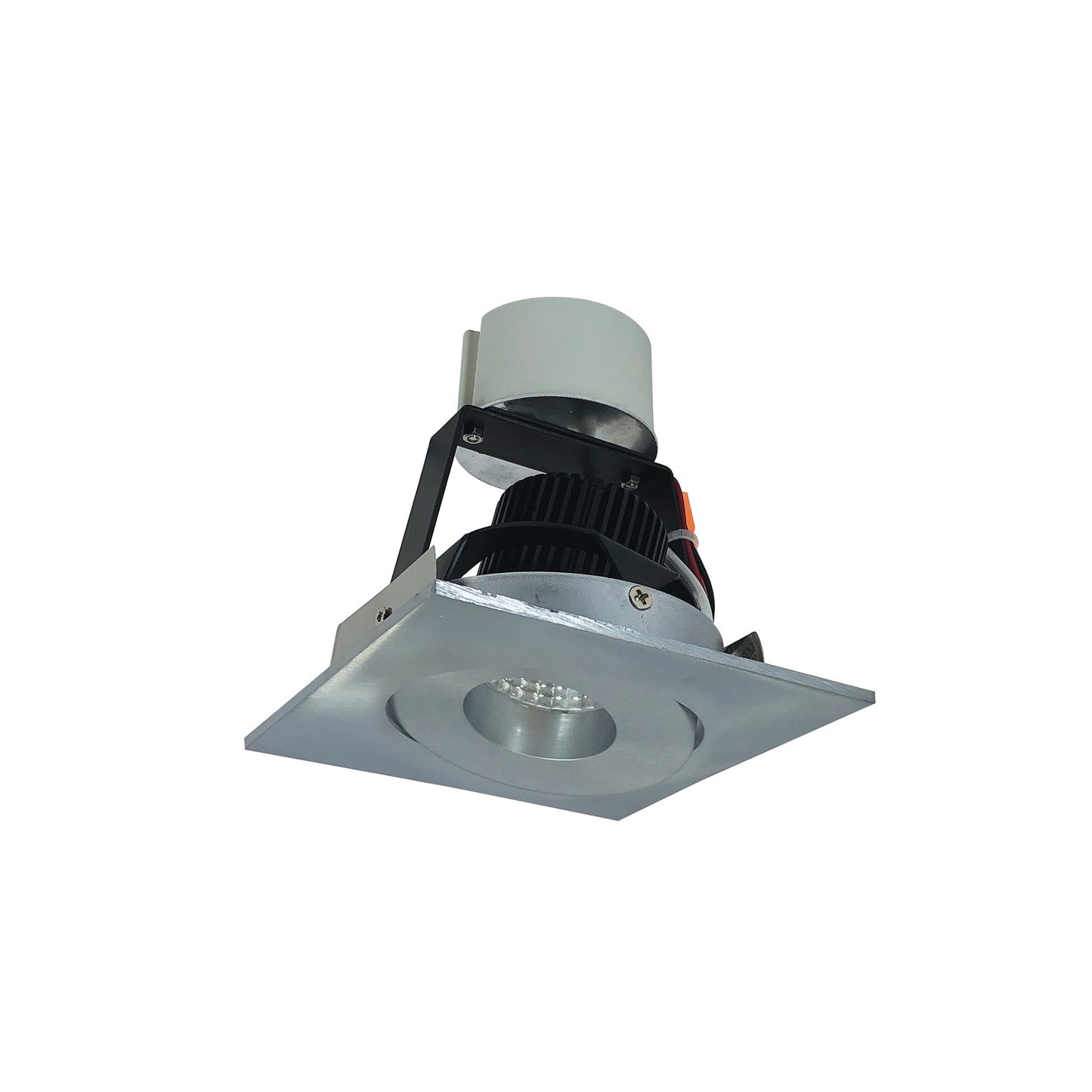 Nora Lighting NIR-4SG30XNN/10 4" Iolite LED Square Adjustable Gimbal Retrofit Downlight - 1000lm - CCT: 3000K - Finish: Natural Metal