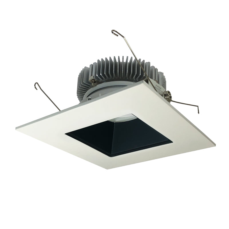 Nora Lighting NLCB2-65620CDBW 6" Cobalt LED High Lumen Square Reflector with Square Aperture - CCT: Comfort Dim (3000K-2000K) - Lumens: 2000 - 30W - Reflector Finish: Black - Trim Finish: White