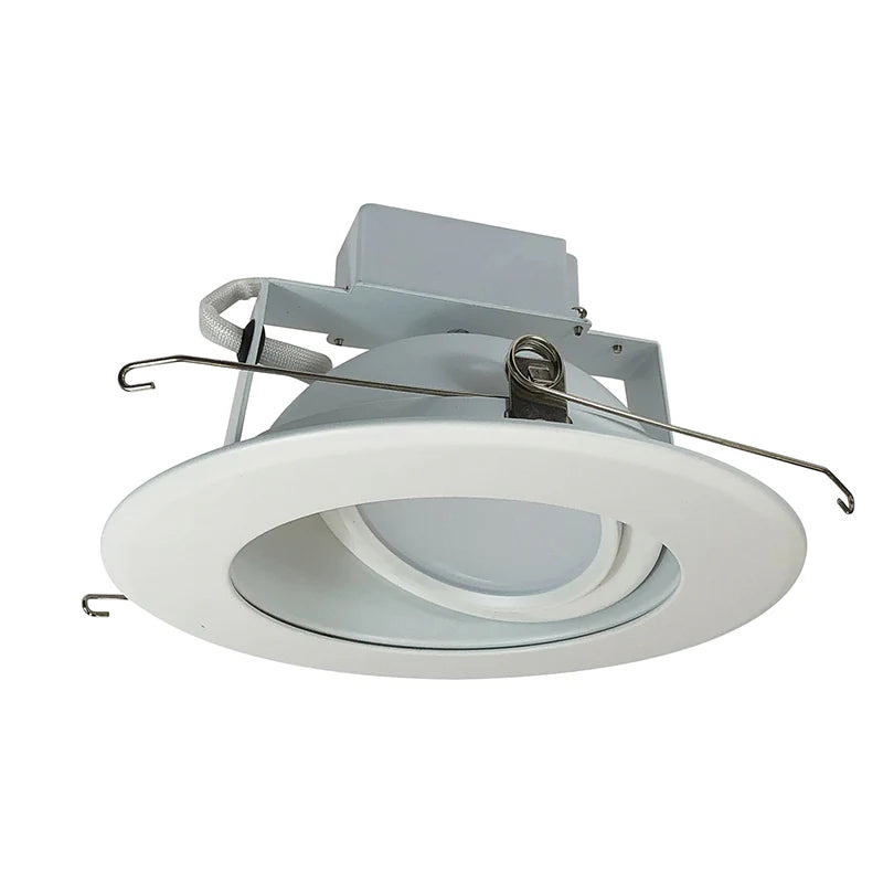 Nora Lighting NLCBC-66940XMPWLE4 6" Cobalt LED Adjustable Retrofit - 120V 0-10V/Triac/ELV - CCT: 4000K - 14W - Reflector Finish - Matte Powder White - Flange Finish - Matte Powder White