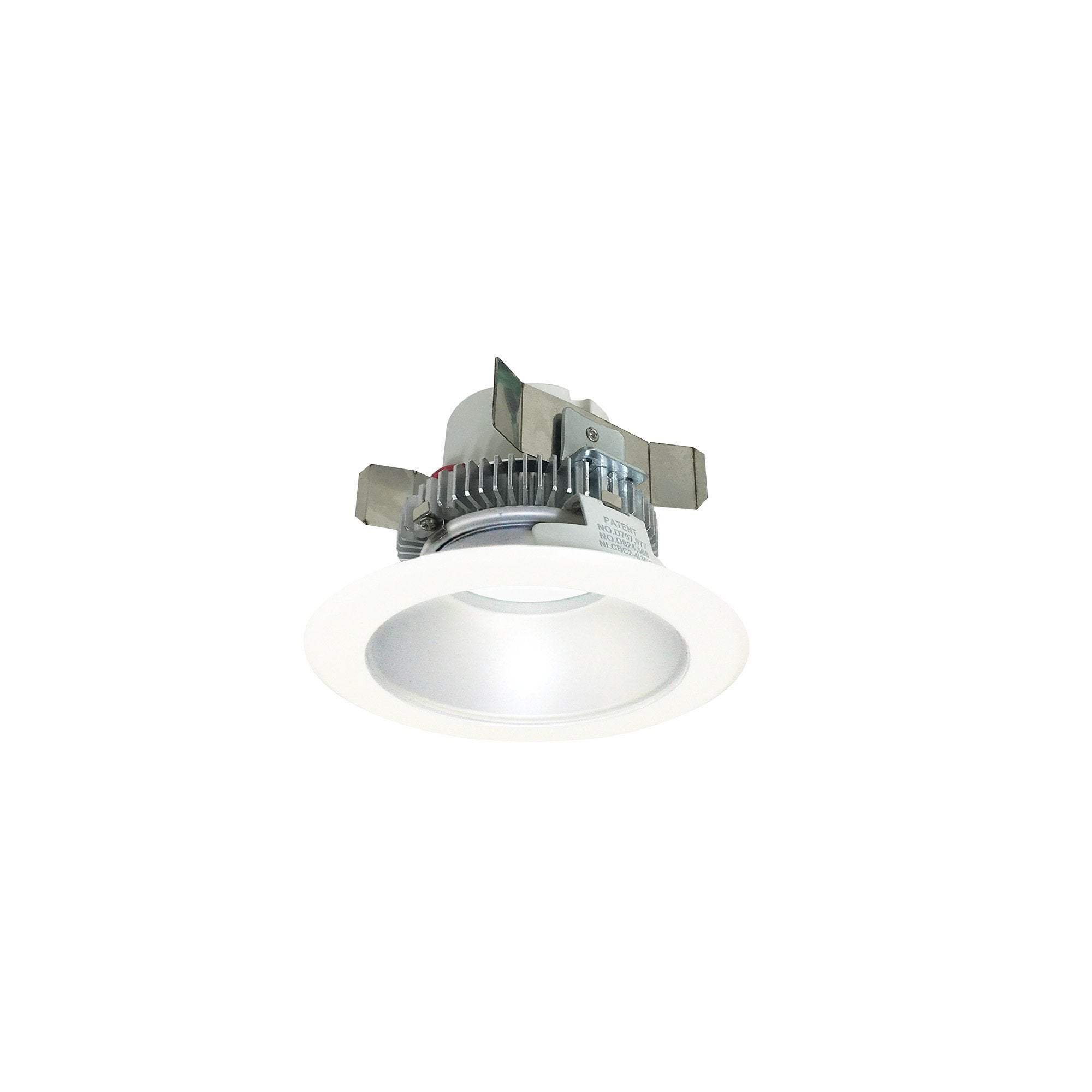 Nora Lighting NLCBC2-45135HZMPW/ALE4 4" Cobalt Click LED Retrofit Round Reflectors - Wattage 10W - 3500K Color Temp - 750lm Lumens - 0-10V/Triac/ELV - Haze Reflector / Matte Powder White Flange