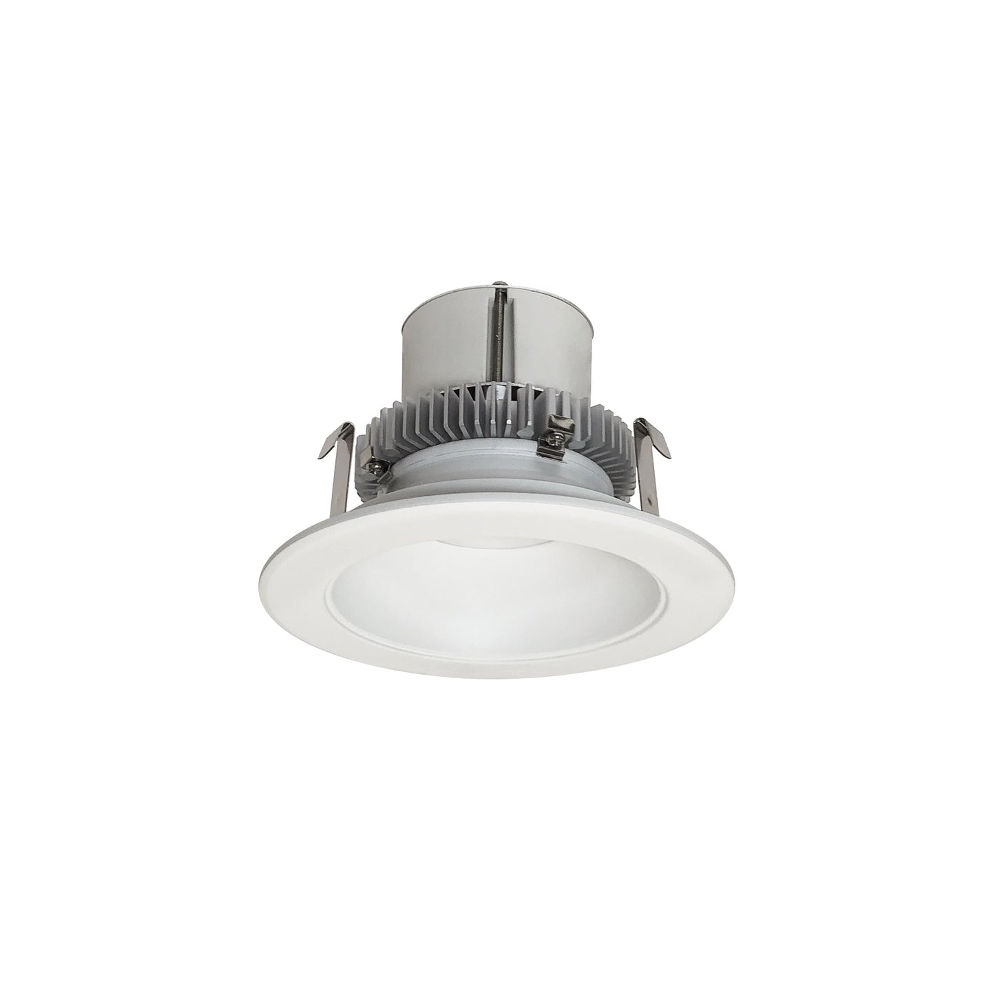 Nora Lighting NLCBC2-45127MPW/10LE4EM 4" Cobalt Click Round Retrofit Reflector - LE4 With Emergency Wiring - Lumens: 1000 - Reflector Finish: Matte Powder White - Flange Finish: Matte Powder White
