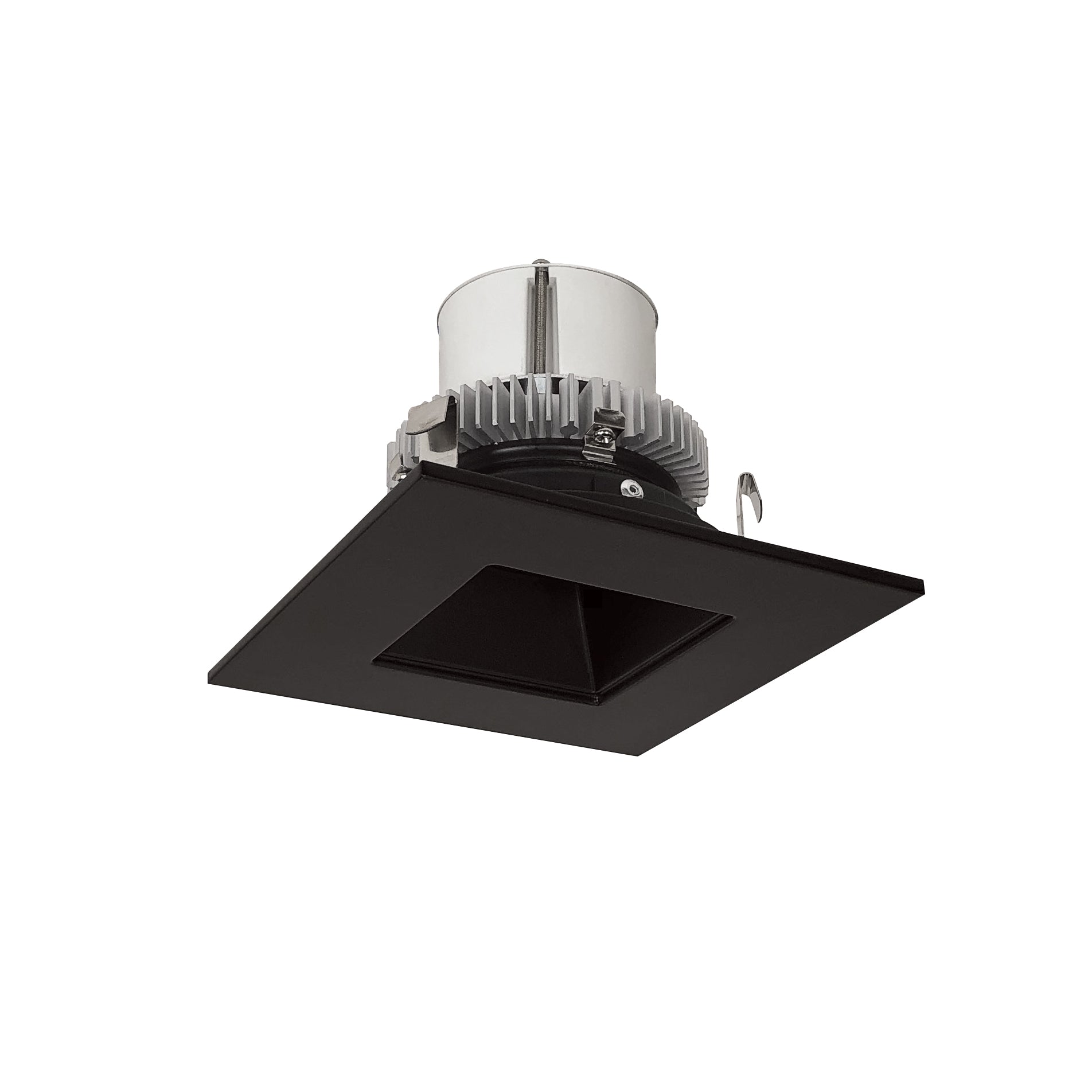 Nora Lighting NLCBC2-45640BB/A 4" Cobalt Click Square Retrofit Reflector with Square Aperture - 750lm - CCT: 4000K - Finish: Black Reflector / Black Flange