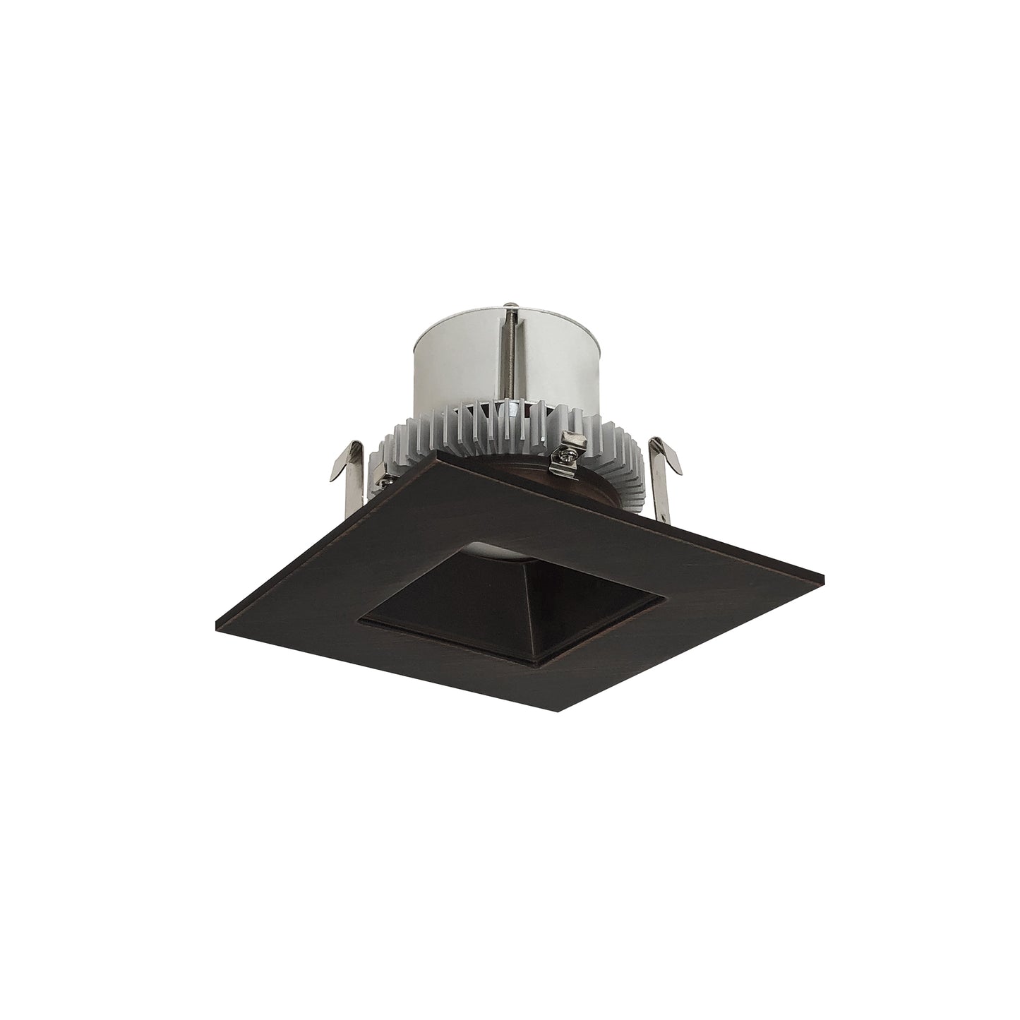 Nora Lighting NLCBC2-45640BZBZ/A 4" Cobalt Click Square Retrofit Reflector with Square Aperture - 750lm - CCT: 4000K - Finish: Bronze Reflector / Bronze Flange