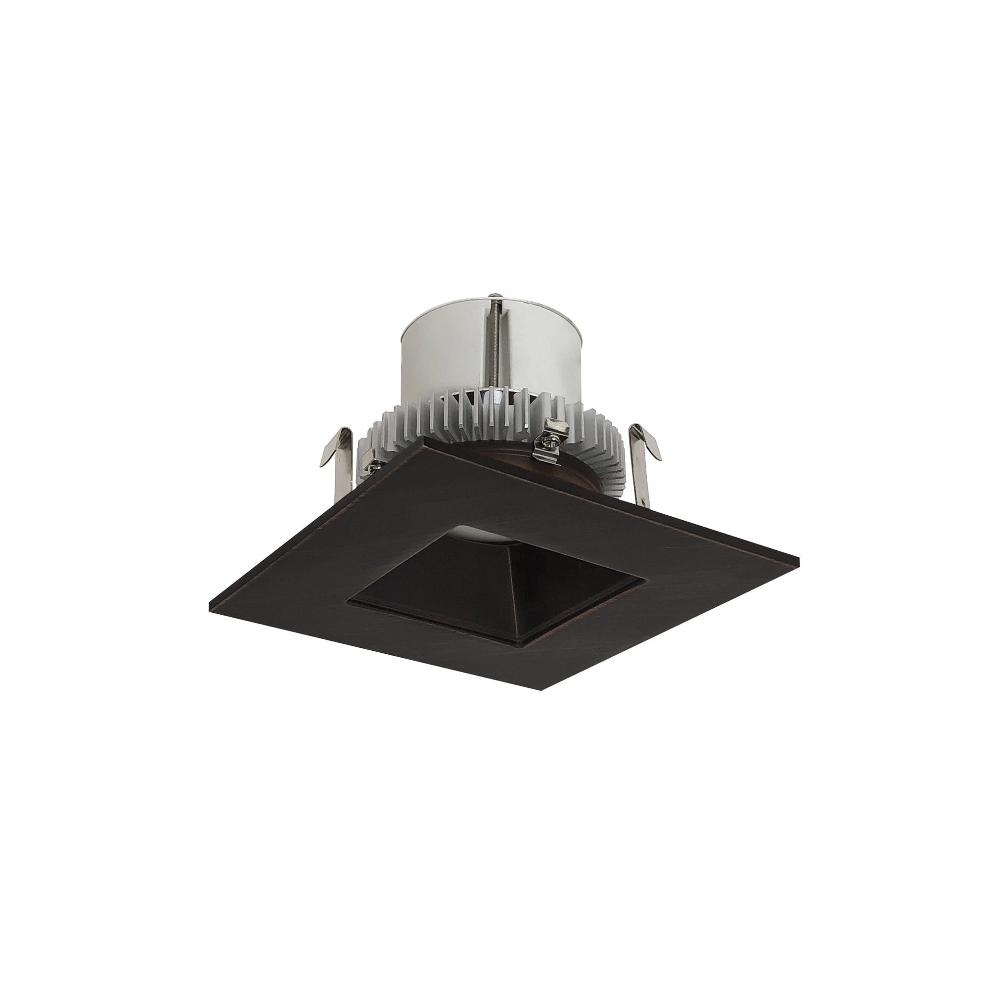 Nora Lighting NLCBC2-45640BZBZ/A 4" Cobalt Click Square Retrofit Reflector with Square Aperture - 750lm - CCT: 4000K - Finish: Bronze Reflector / Bronze Flange