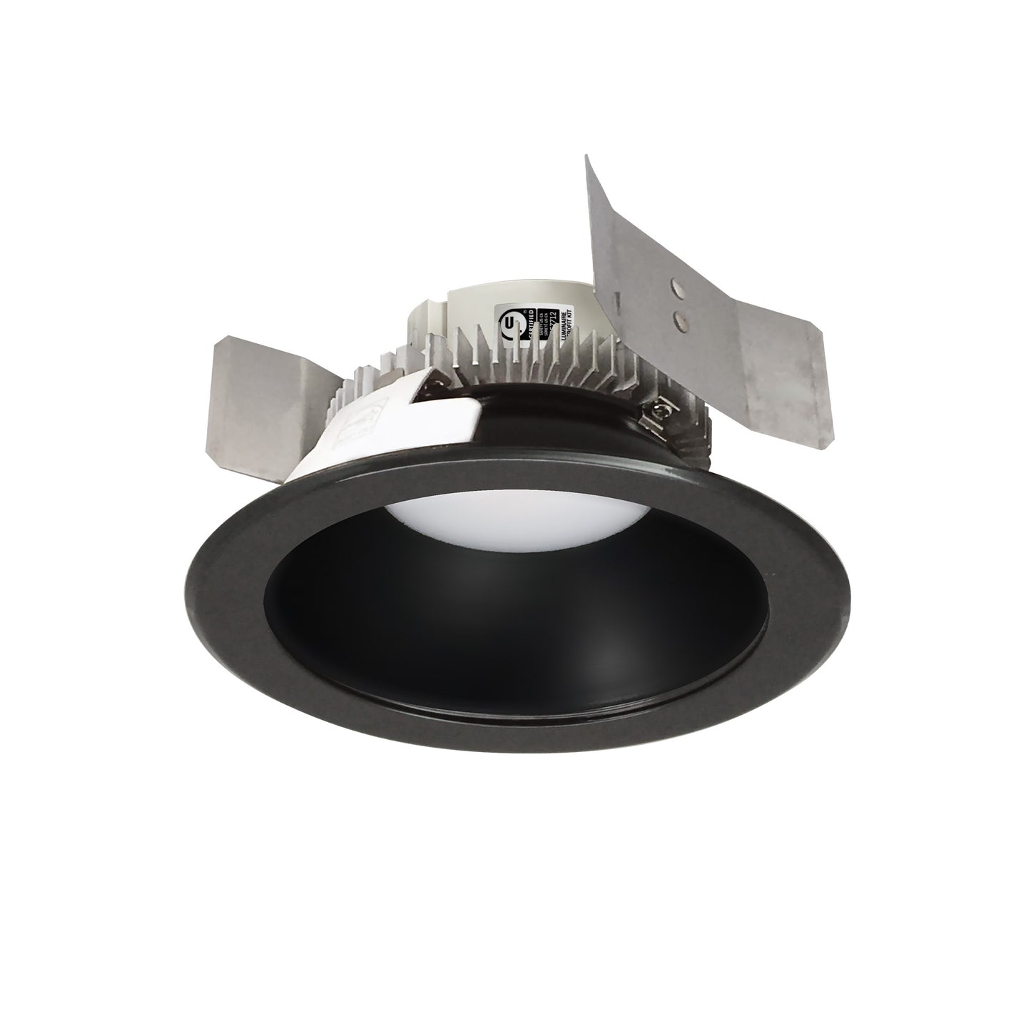 Nora Lighting NLCBC2-55135BB/10EM 5" Cobalt Click Round Retrofit Reflector - 1000lm - CCT: 3500K - Finish: Black Reflector / Black Flange - Pre-Wired for Emergency