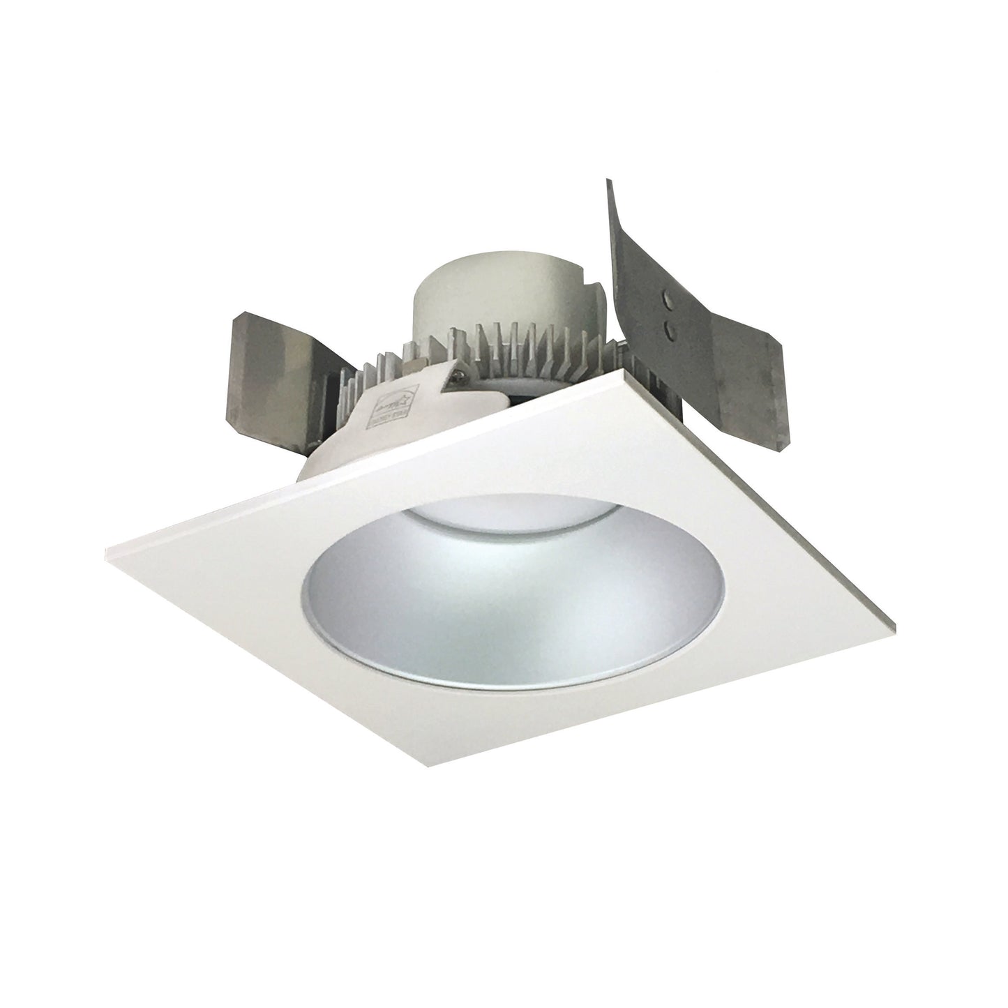 Nora Lighting NLCBC2-55335HZW/A 5" Cobalt Click Square Retrofit Reflector with Round Aperture - Lumens: 750 - CCT: 3500K - Reflector Finish: Haze - Flange Finish: White