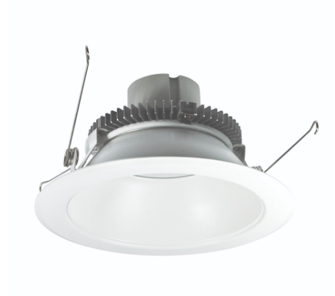 Nora Lighting NLCBC2-65130MPW/10EM 6" Cobalt Click LED Retrofit, Round Reflector, Lumens 1000 lm / Wattage 12W, Color Temperature 3000K, Pre-Wired for Emergency, White/White