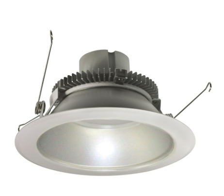 Nora Lighting NLCBC2-65140HZW/ALE4EM 6" Cobalt Click LED Retrofit, Round Reflector, Lumens 750 lm / Wattage 10W, Color Temperature 4000K, Pre-Wired for Emergency, Haze Reflector/White Flange