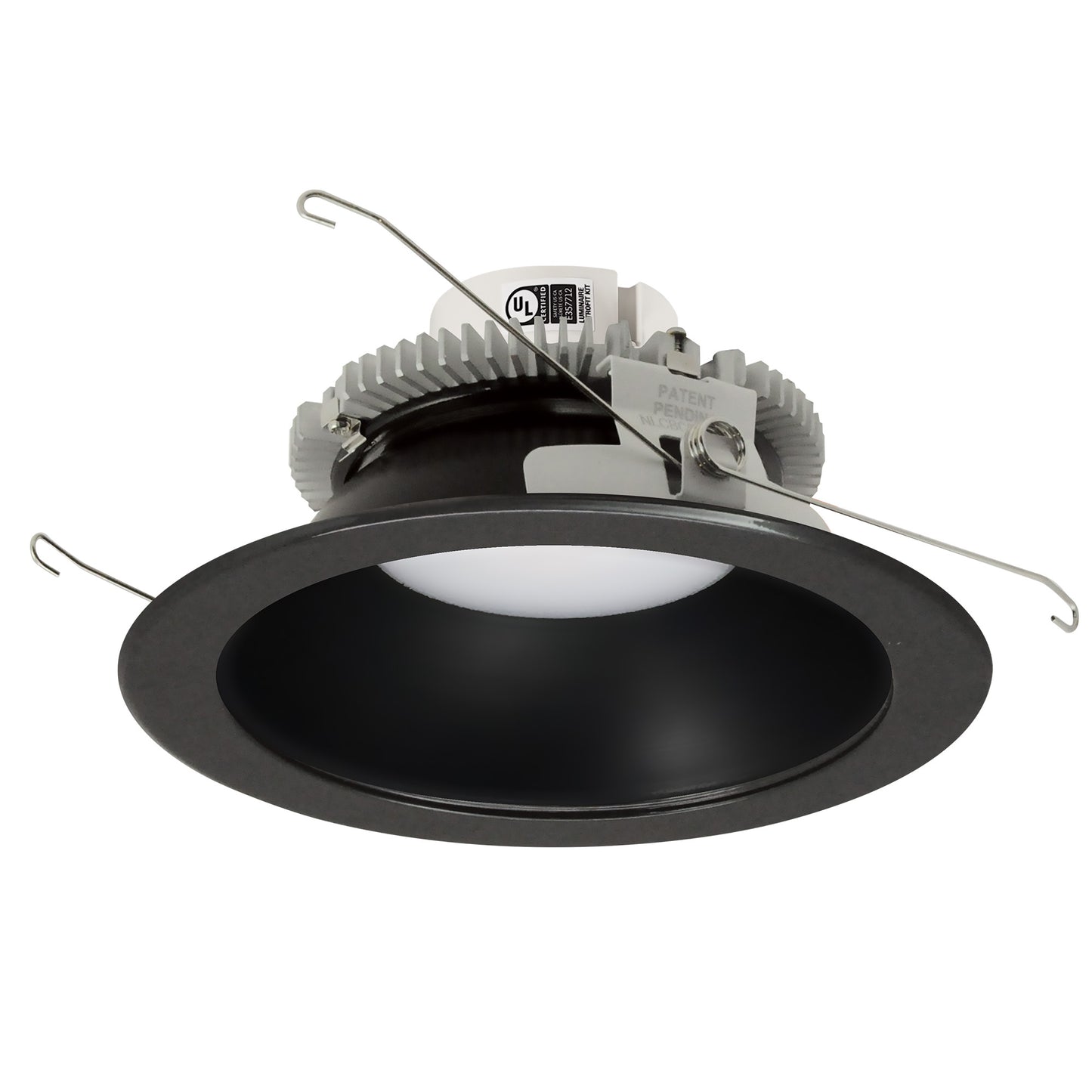 Nora Lighting NLCBC2-65140BB/ALE4EM 6" Cobalt Click Round Retrofit Reflector - Lumens: 750 - CCT: 4000K - Reflector Finish: Black - Flange Finish: Black