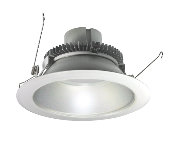 Nora Lighting NLCBC2-651TWDMPW/10 6 Inch Cobalt Click Round Retrofit Reflector – 1000 lm, 13.5W, Diffused Clear Reflector, Bright White Flange