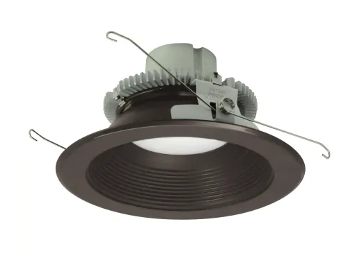 Nora Lighting NLCBC2-65230BZBZ/10EM 6" Cobalt Click LED Retrofit, Baffle, Lumens 1000 lm / Wattage 12W, Color Temperature 3000K, Pre-Wired for Emergency, Bronze Baffle / Bronze Flange