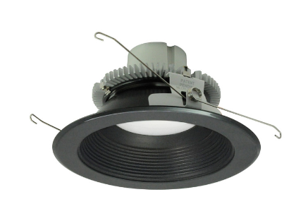 Nora Lighting NLCBC2-65235BB/10EM 6" Cobalt Click LED Retrofit, Baffle, Lumens 1000 lm / Wattage 12W, Color Temperature 3500K, Pre-Wired for Emergency, Black Baffle / Black Flange
