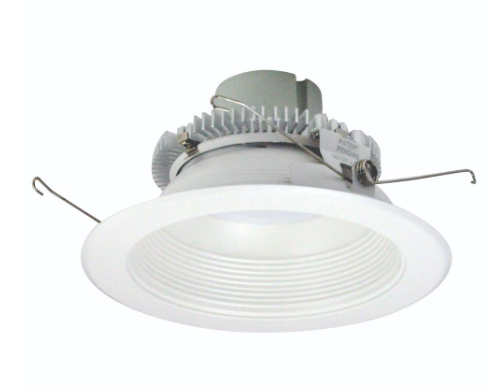 Nora Lighting NLCBC2-65235WW/10LE4EM 6" Cobalt Click LED Retrofit, Baffle, Lumens 1000 lm / Wattage 12W, Color Temperature 3500K, Pre-Wired for Emergency, White Baffle / White Flange
