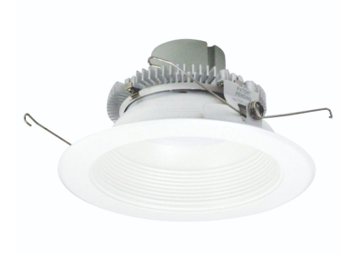 Nora Lighting NLCBC2-65240MPW/AEM 6" Cobalt Click LED Retrofit, Baffle, Lumens 750 lm / Wattage 10W, Color Temperature 4000K, Pre-Wired for Emergency, White Baffle / White Flange