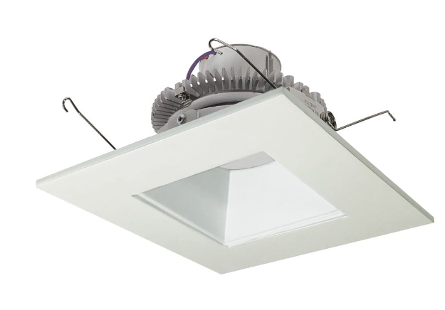 Nora Lighting NLCBC2-65630WW/10EM 6" Cobalt Click LED Retrofit Square Reflector, White Reflector / White Flange Pre-Wired for Emergency, Lumens 1000lm, Wattage 12W, Color Temperature 3000K