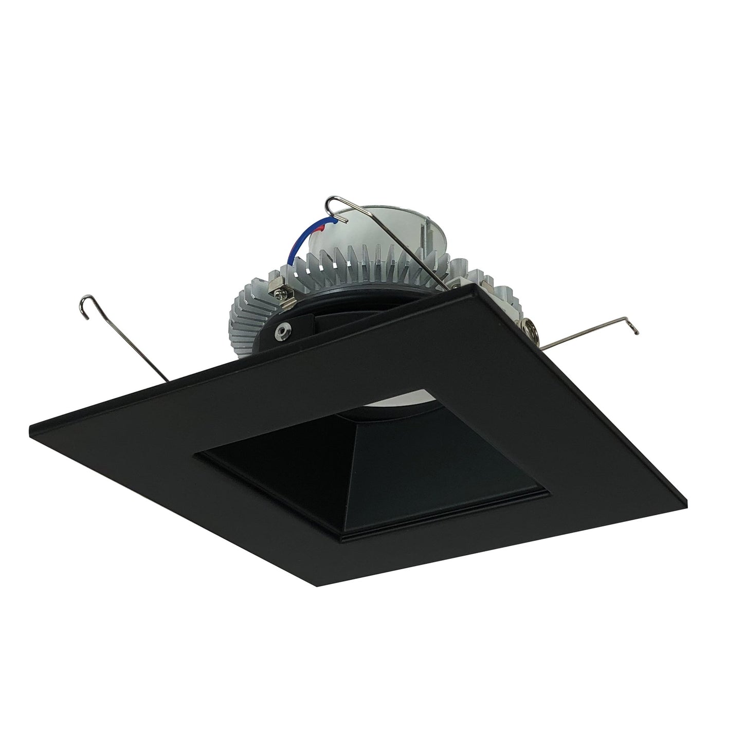 Nora Lighting NLCBC2-65630BB/10EM 6" Cobalt Click Square Retrofit Reflector with Square Aperture - 1000lm - CCT: 3000K - Finish: Black Reflector / Black Flange - Pre-Wired for Emergency