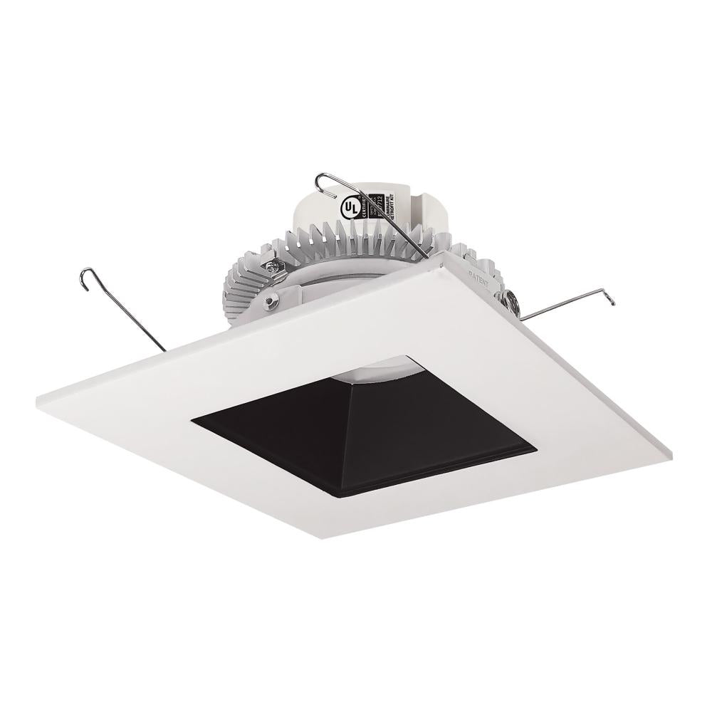 NORA Lighting NLCBC2-656TWBW/10 6" Cobalt Click Square Retrofit Reflector with Square Aperture, 1000lm / 13.5W, Selectable CCT, Black/White