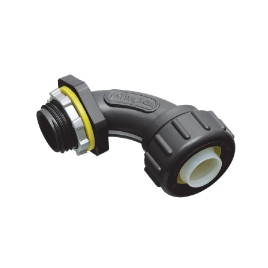 Arlington NMLT90100BL 1" Black PVC Liquid Tight 90 Degree Non-Metallic Connectors