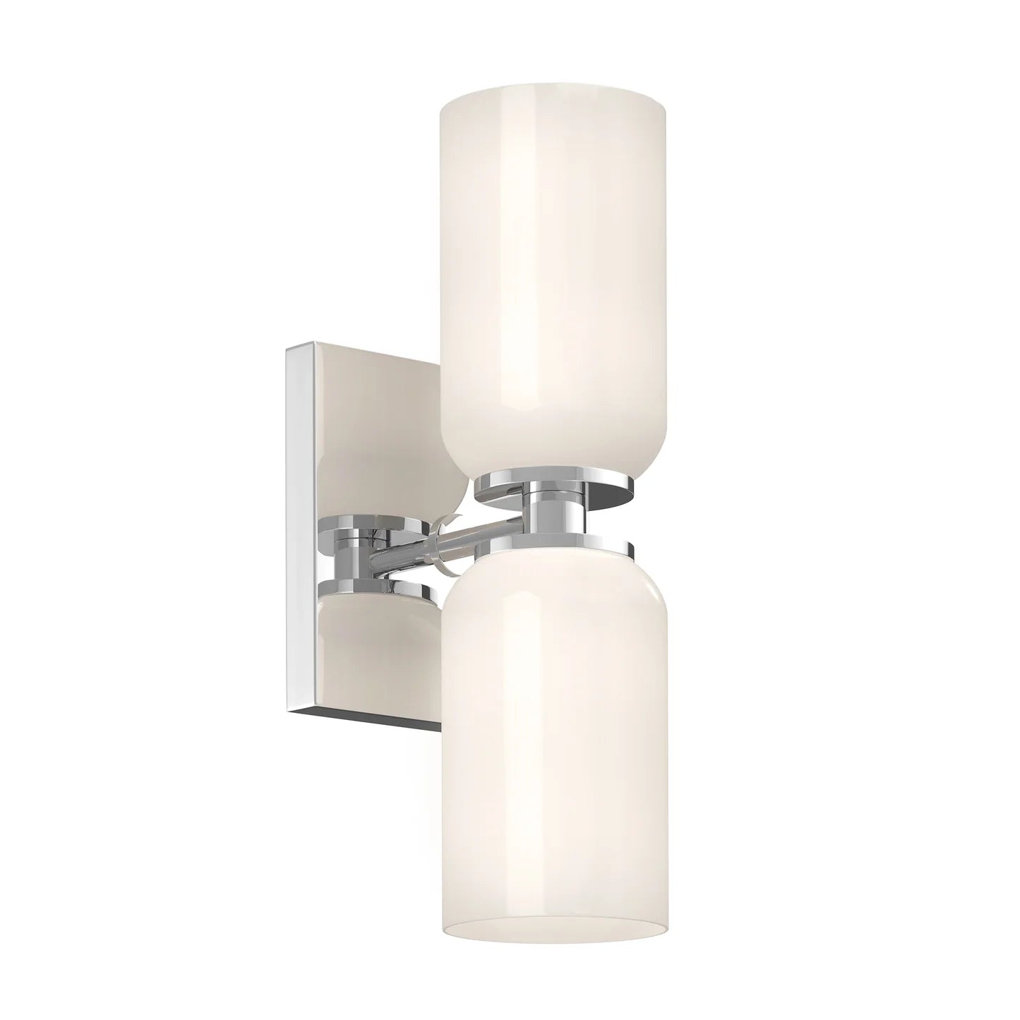 Kuzco Lighting WS57712-CH/GO Nola 2 Light 12.5 inch Chrome Wall Sconce Wall Light in Opal Glass