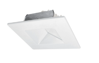 Nora Lighting NOXAC-4SWTWWW 4" AC Onyx Square Wall Wash LED Retrofit, Wattage 11W, Selectable CCT, White Finish
