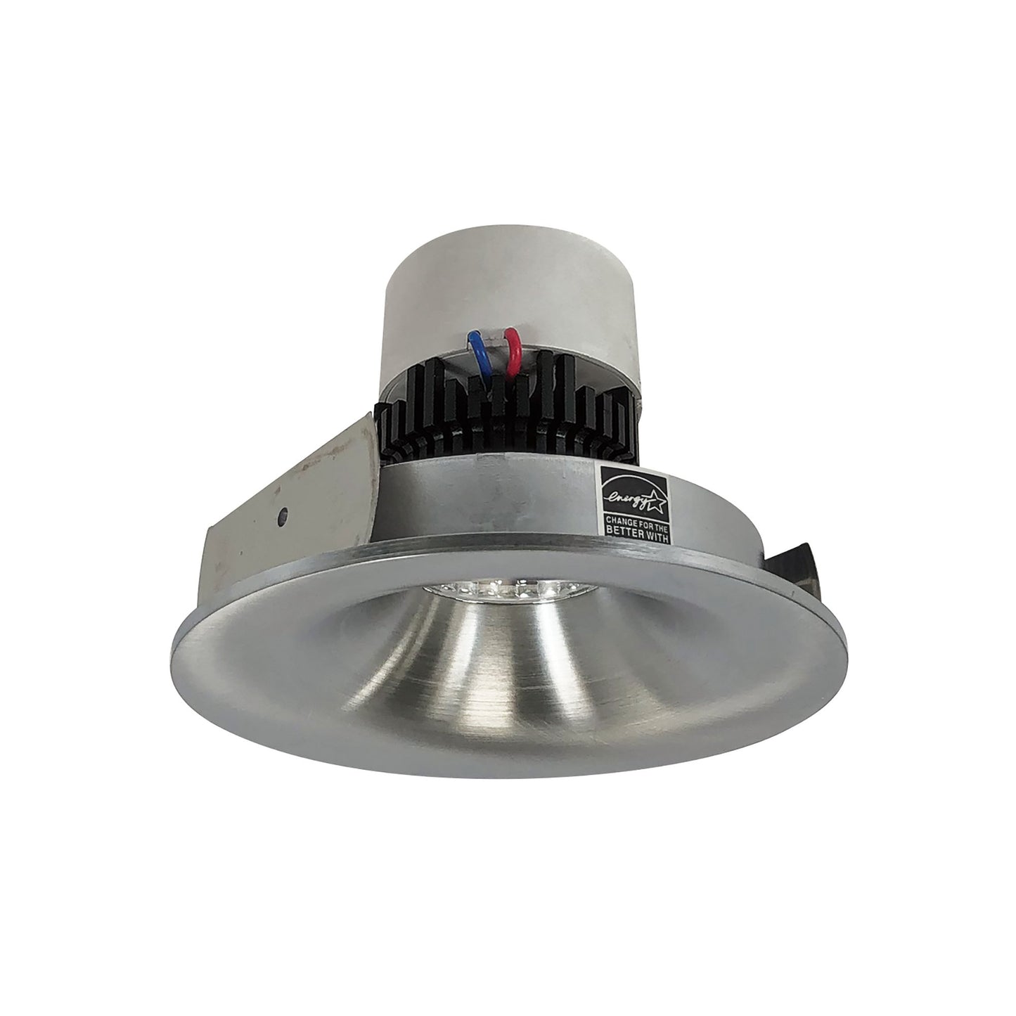Nora Lighting NPRLV-4RNB40XBB 4" Pearl 120V LED Round Bullnose Retrofit, 1250 Lumens, 12W, 4000K, 90+ CRI, Beam Spread Options, Dimmable, Black Finish