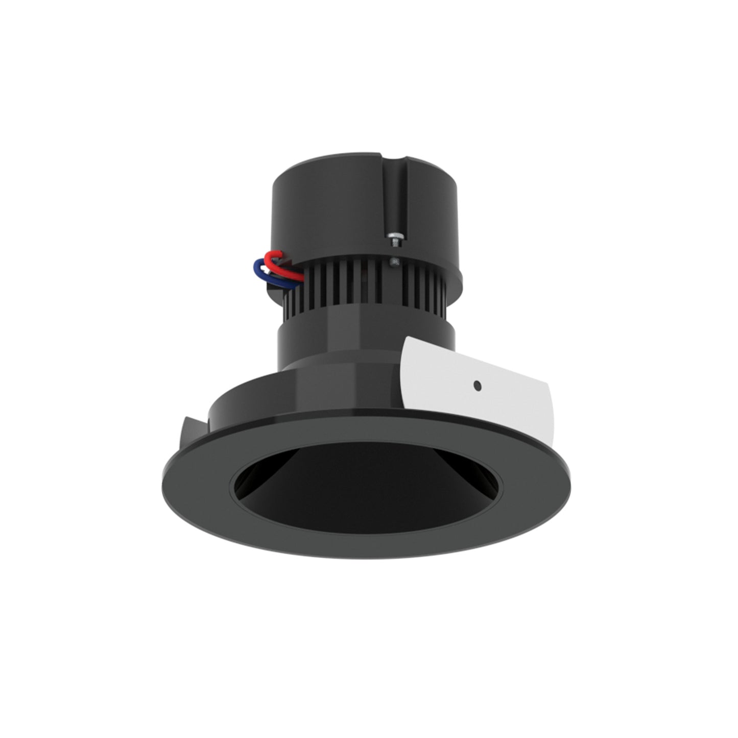 Nora Lighting NPR-4RNDCCDXBS 4" Pearl 120V LED Round Retrofit Reflector with Round Aperture - 700 lm - CCT: Comfort Dim - 10W- Reflector Finish: Specular Black - Flange Finish - Specular Black