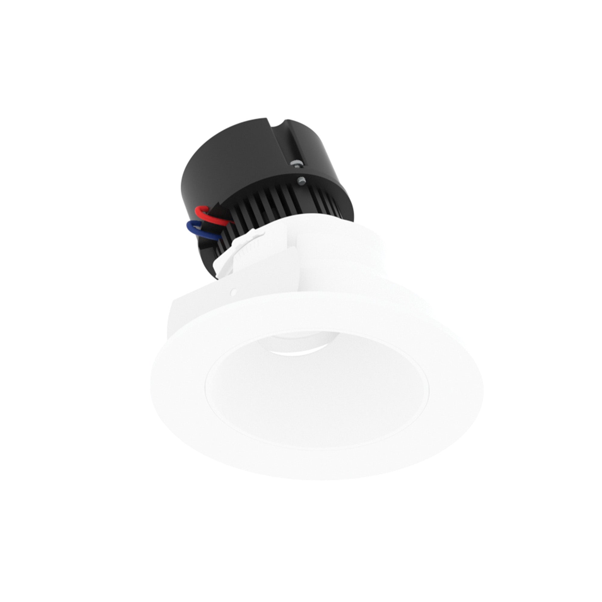 Nora Lighting NPR-4RSLA40XMPW 4" Pearl 120V LED Round Adjustable Slot Retrofit - 1050 lm - CCT: 4000K - 10W- Reflector Finish: Matte Powder White - Flange Finish - Matte Powder White