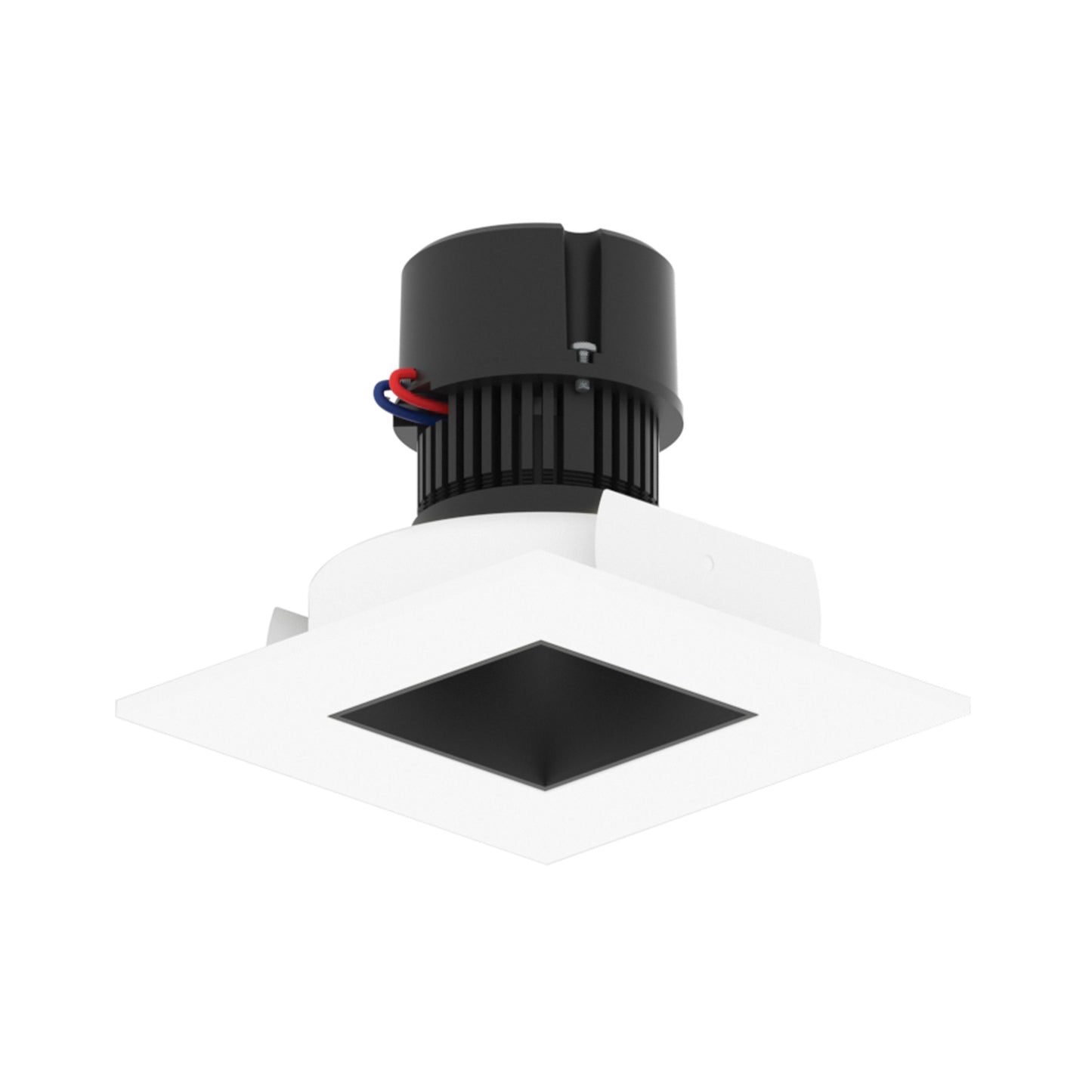 Nora Lighting NPR-4SNDSQ27XBMPW 4" Pearl 120V LED Square Retrofit Reflector with Square Aperture - CCT: 2700K - 10W- Reflector Finish - Black - Flange Finish - Bright White